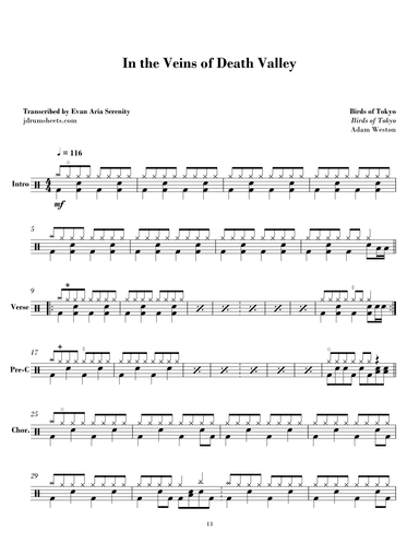In The Veins Of Death Valley (arr. Evan Aria Serenity)