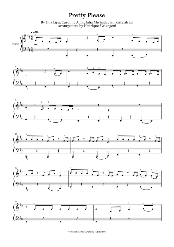 Pretty Please (arr. Henrique F Mangoni)