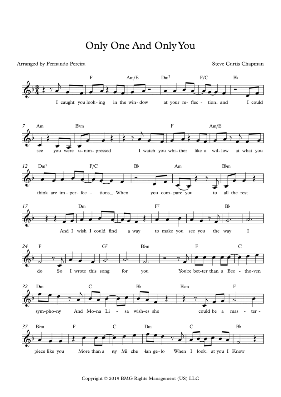 Only One And Only You (arr. Fernando Pereira)