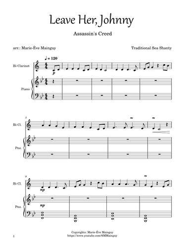 Leave Her Johnny (arr. Marie-Ève Mainguy)