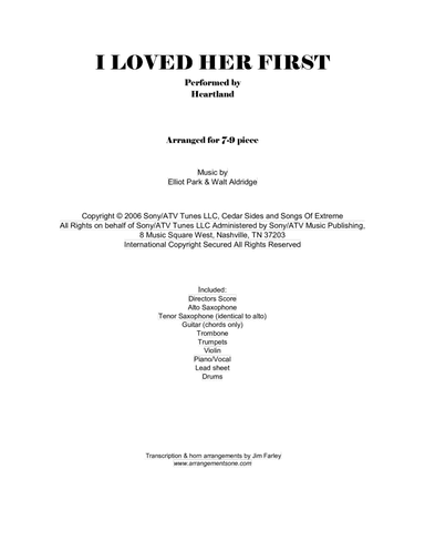 I Loved Her First (arr. Jim Farley www.arrangementsone.com)