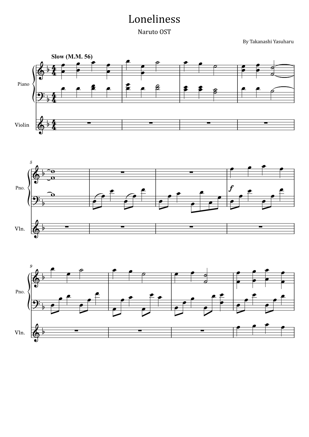 Loneliness (arr. poon)