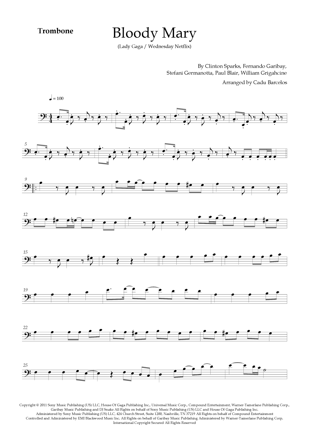 Bloody Mary (arr. Cadu Barcelos)