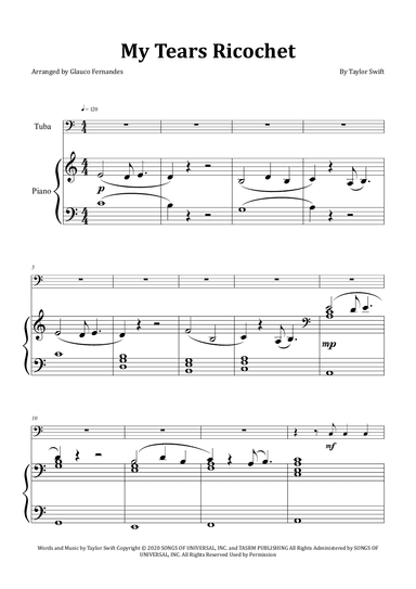 My Tears Ricochet (arr. Glauco Fernandes)