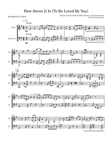 How Sweet It Is (to Be Loved By You) (arr. K. Speck)