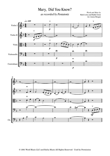 Mary, Did You Know? (arr. Jessica Heather Morgan)