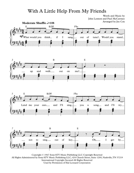 With A Little Help From My Friends (arr. Joe Cox)
