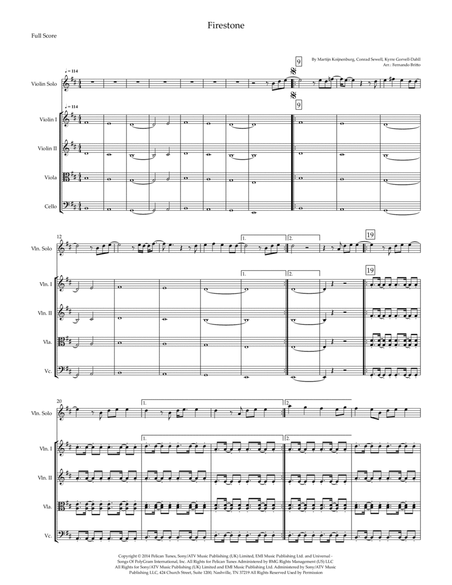 Firestone (arr. Fernando Britto)