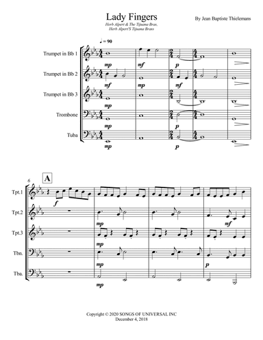 Lady Fingers (arr. Wesley S. SIlva)