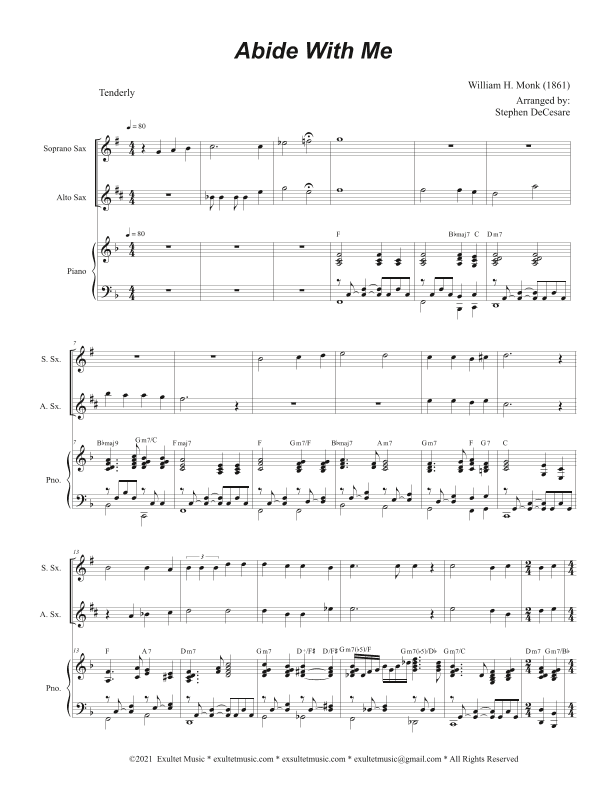 Abide With Me (Duet for Soprano and Alto Saxophone) (arr. Stephen DeCesare)