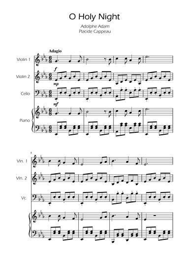 O Holy Night - String Trio w/ Piano (arr. Ygor Nunes)