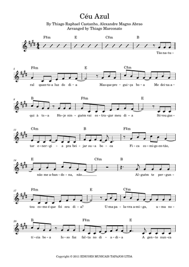Ceu Azul (arr. Thiago Marconato)