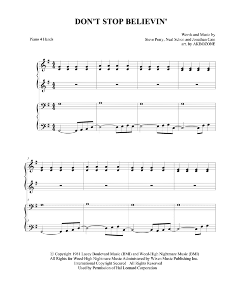 Don't Stop Believin' (arr. John Kim)