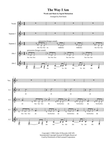 The Way I Am (arr. Rob Redei)