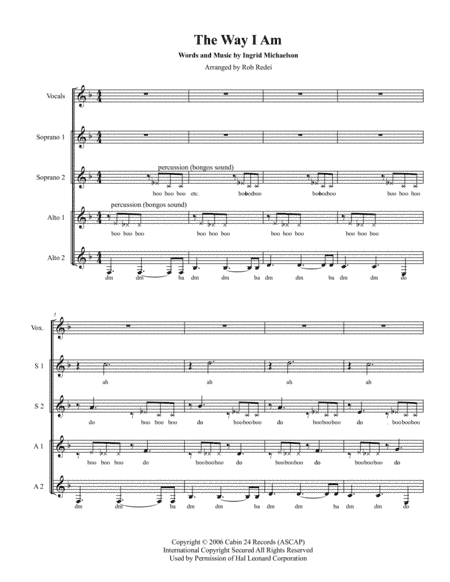The Way I Am (arr. Rob Redei)