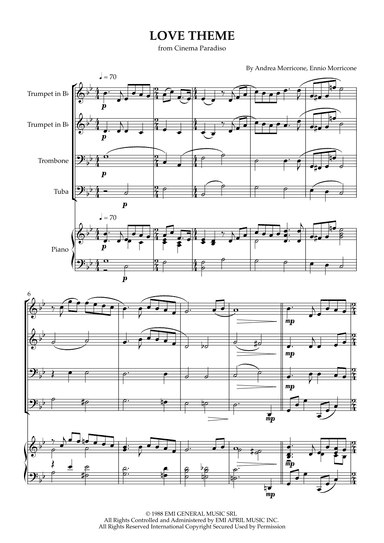 Love Theme (tema D'amore) (arr. Karen Gueiros)