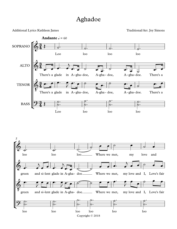 Aghadoe (arr. Joy Simons)