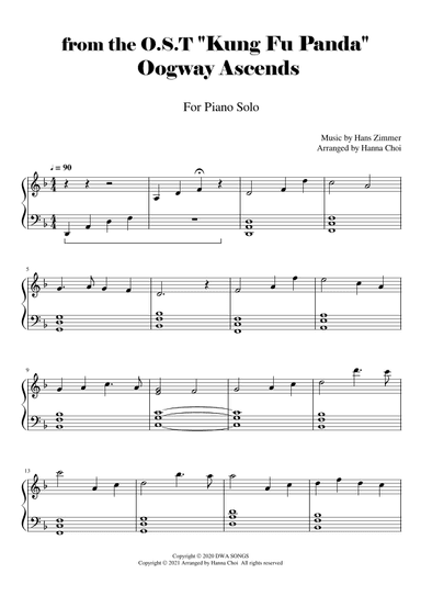 Kung Fu Panda (arr. Hanna Choi)