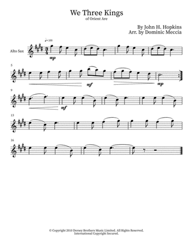 We Three Kings Of Orient Are (arr. Dominic Meccia)