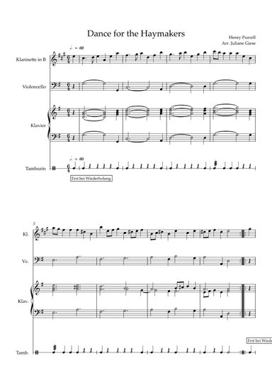Dance of the Haymakers (from the Fairy Queen Z.629) (arr. Juliane Giese)