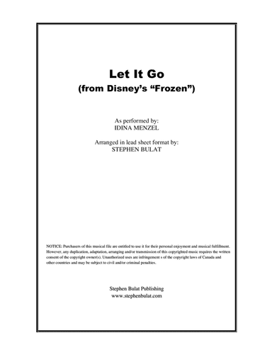 Let It Go (arr. Stephen Bulat)