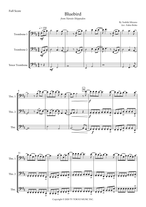 Ikimono Gakari's Blue Bird (arr. Fabio Britto)