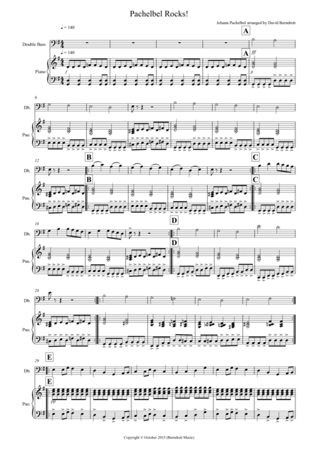 Pachelbel Rocks! for Double Bass and Piano (arr. David Burndrett)