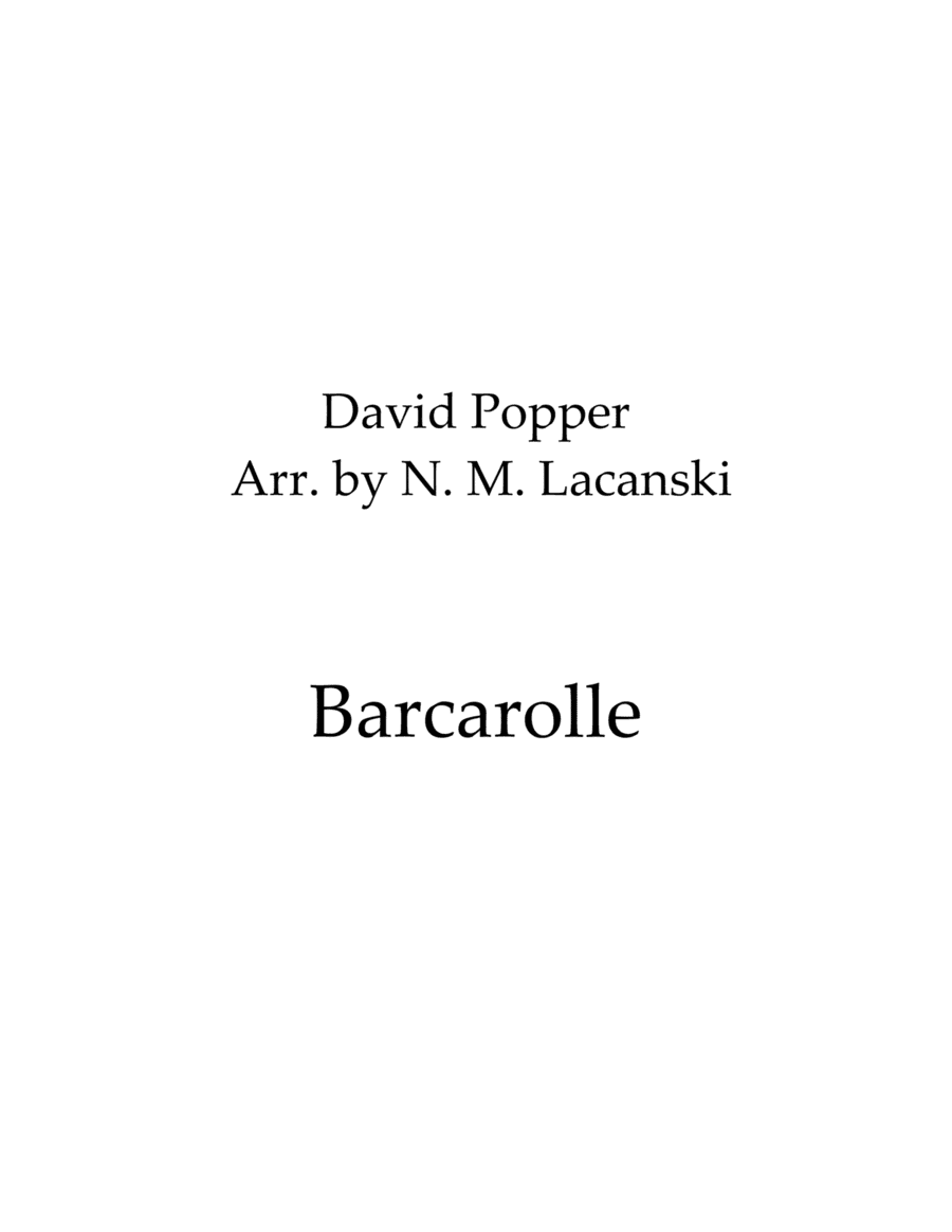 Barcarolle (arr. Nick Lacanski)