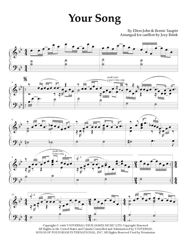 Your Song (arr. Joey Brink)