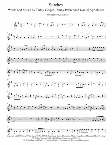 Stitches (arr. Kevin Busse)