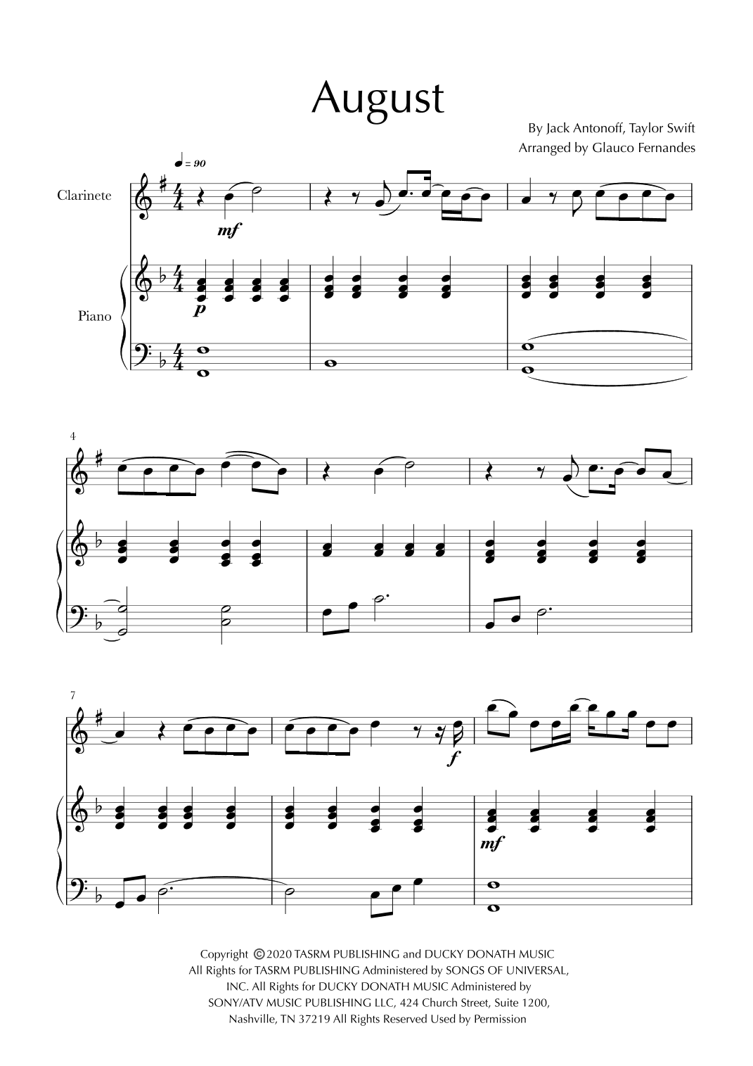 August (arr. Glauco Fernandes)