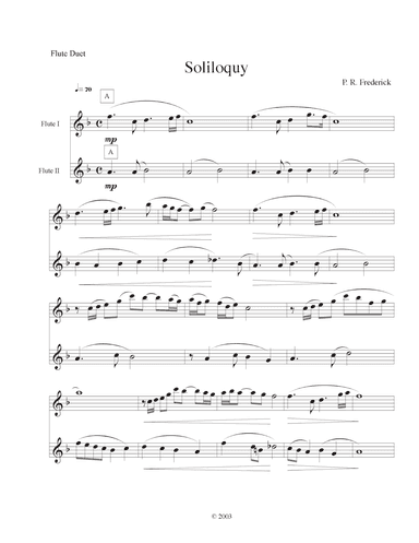 Soliloquy (Flute Duet)