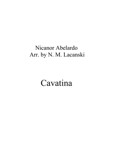 Cavatina (arr. Nick Lacanski)