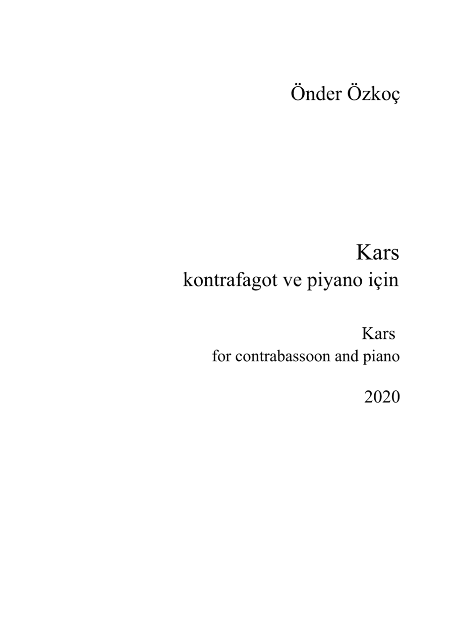 Kars for Contrabassoon and Piano