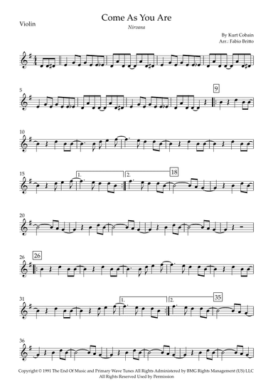 Come As You Are (arr. Fabio Britto)
