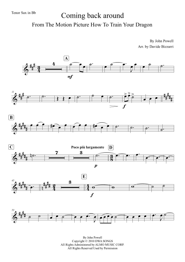 Coming Back Around (arr. Davide Bizzarri)