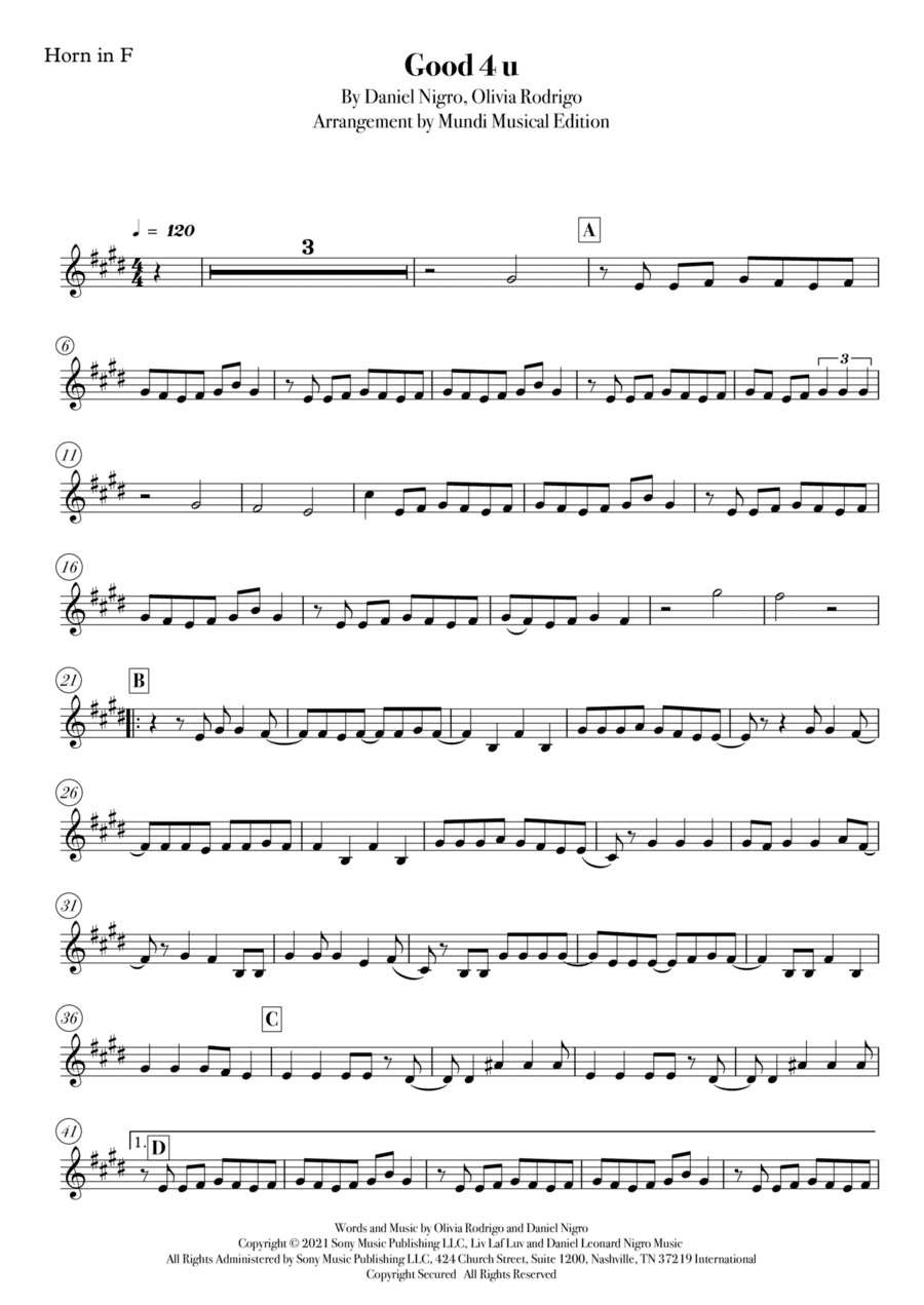 Good 4 U (arr. Mundi Musical Edition)