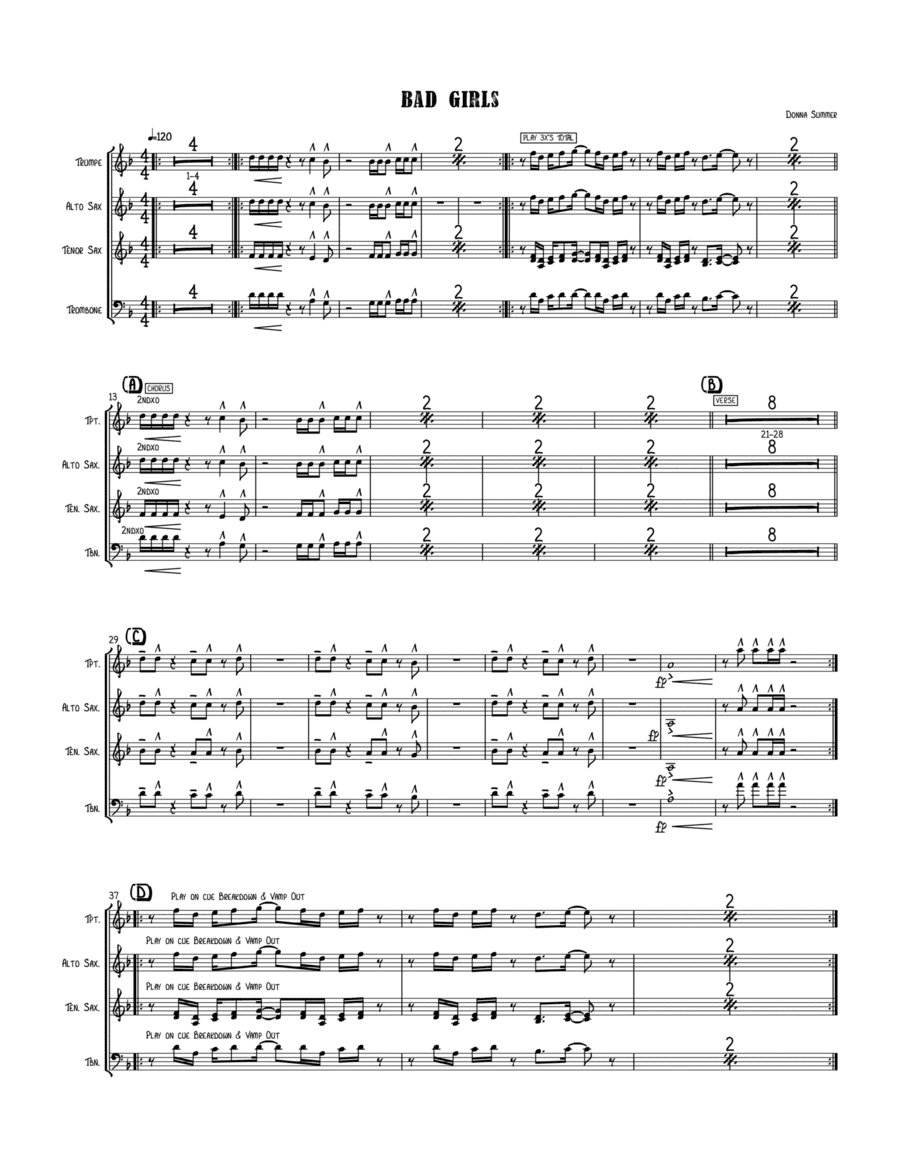 Bad Girls (arr. Jesse Audelo)