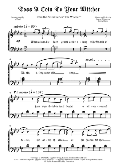 Toss A Coin To Your Witcher (arr. ATLAS)