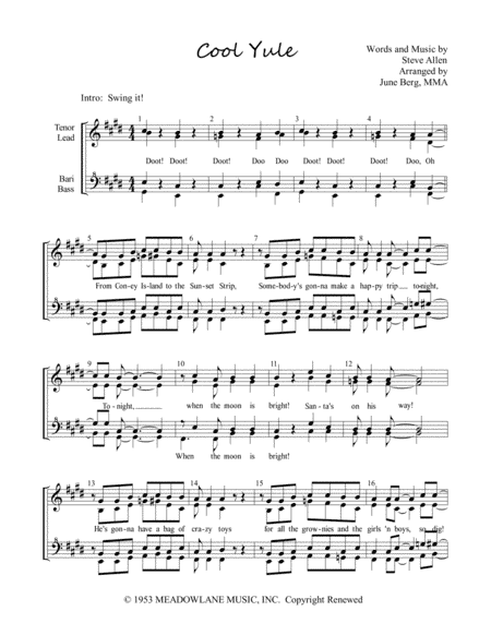 Cool Yule (arr. June Berg, MMA)