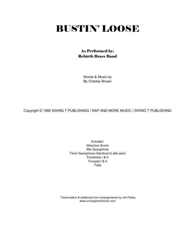 Bustin' Loose (arr. Jim Farley www.arrangementsone.com)