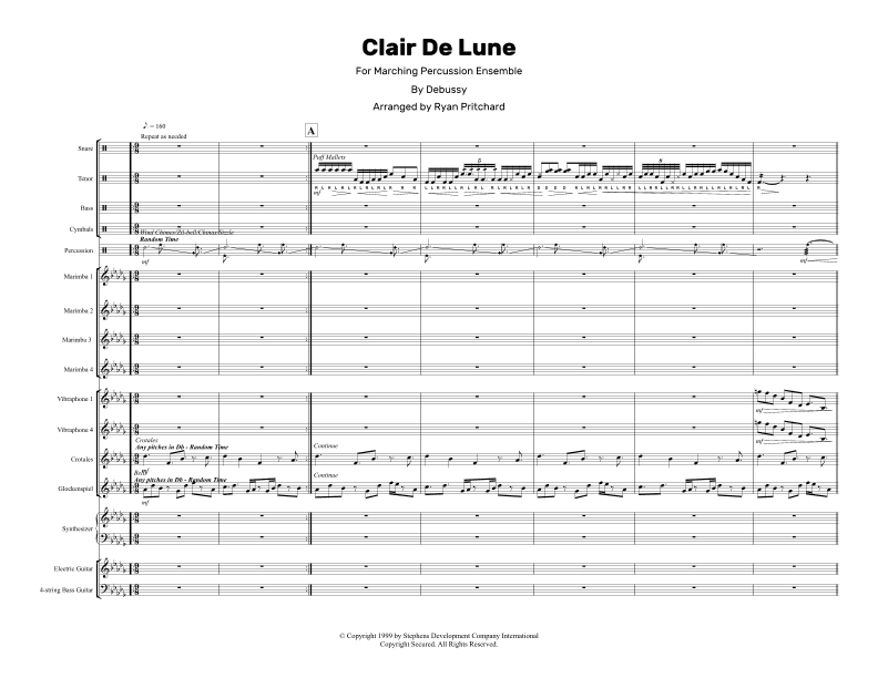 Clair De Lune (arr. Ryan Pritchard)