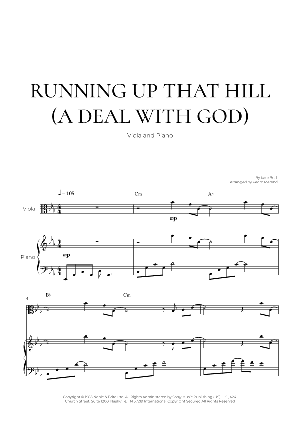 Running Up That Hill (arr. Pedro Merendi)