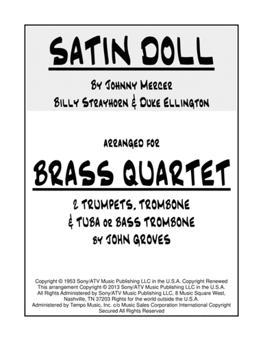 Satin Doll (arr. John Groves)