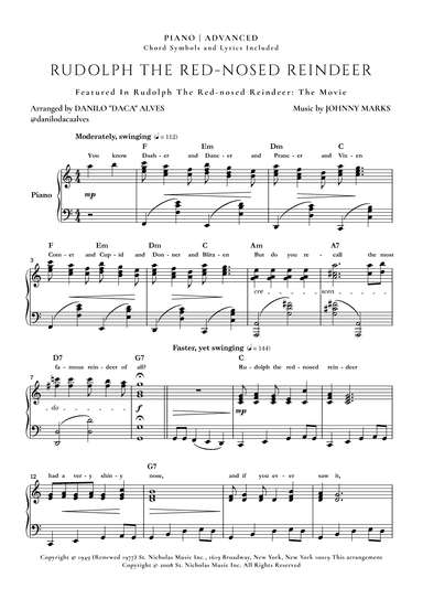 Rudolph The Red-nosed Reindeer (arr. Danilo "Daca" Alves)