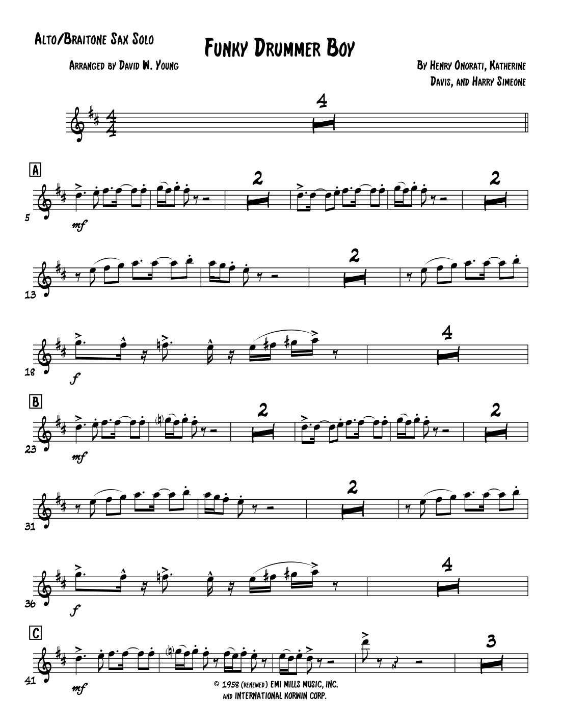 The Little Drummer Boy (arr. David W. Young)