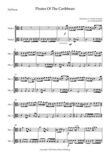 Pirates Of The Caribbean (arr. Fernando Britto)