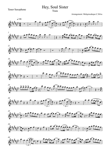 Hey, Soul Sister (arr. Melquisedeque C.Silva)