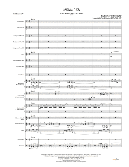 Holdin' On (arr. Patrick Sheehan)