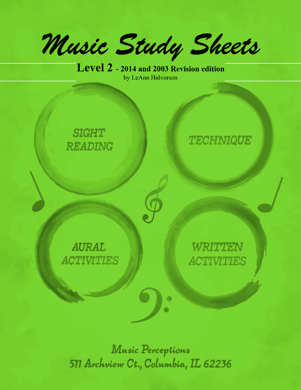 Music Study Sheets Level 2 2014 and 2003 Revision edition